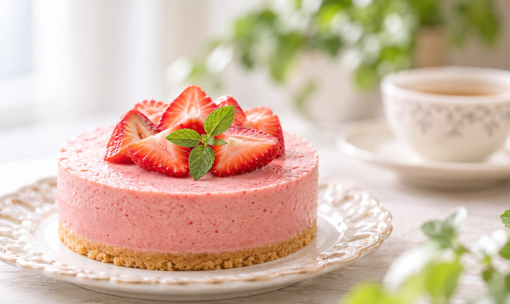 いちごを飾ったケーキの撮影イメージ